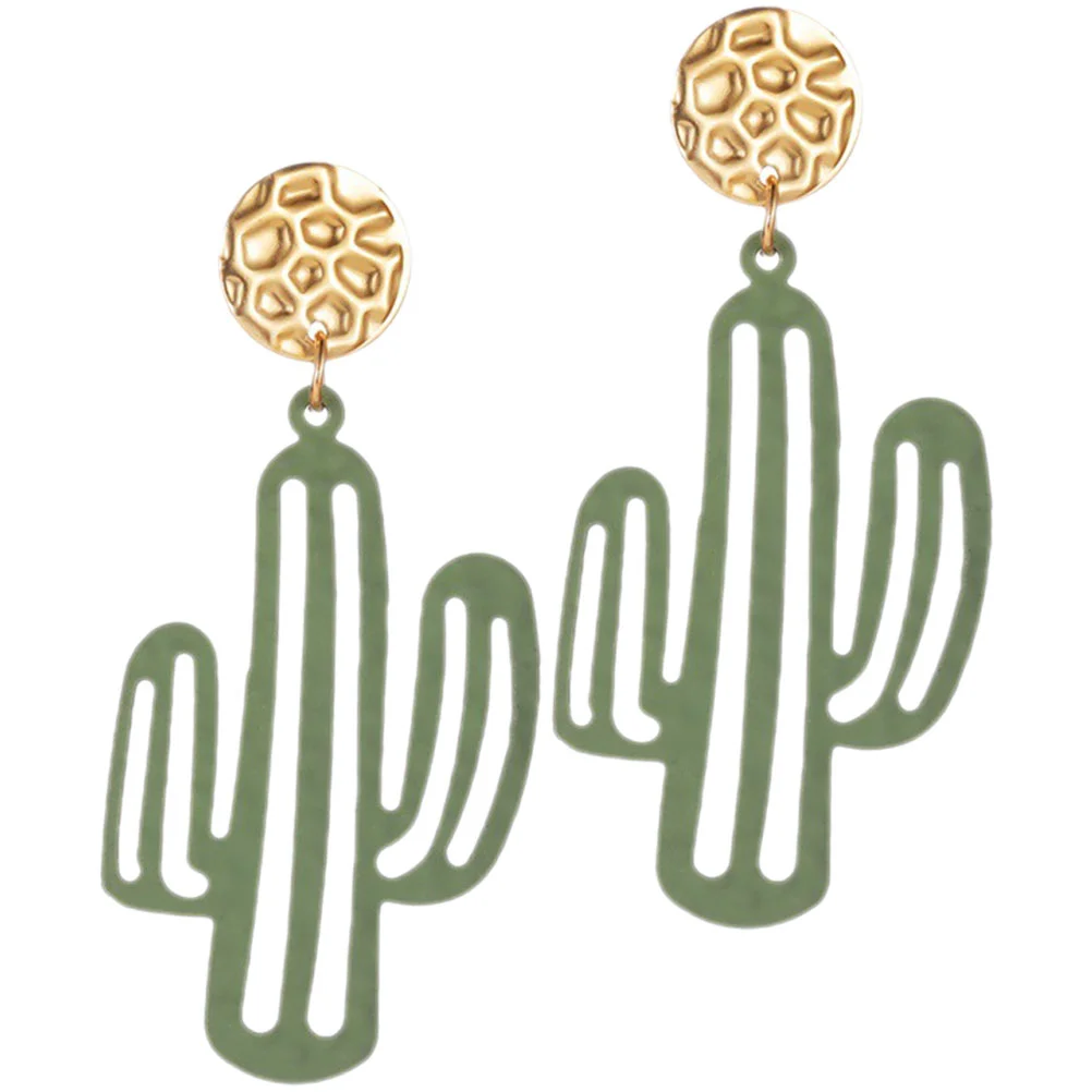 

1 Pair Ear Studs Women Cactus Earrings Fashionable Ear Jewelries Ear Decoration