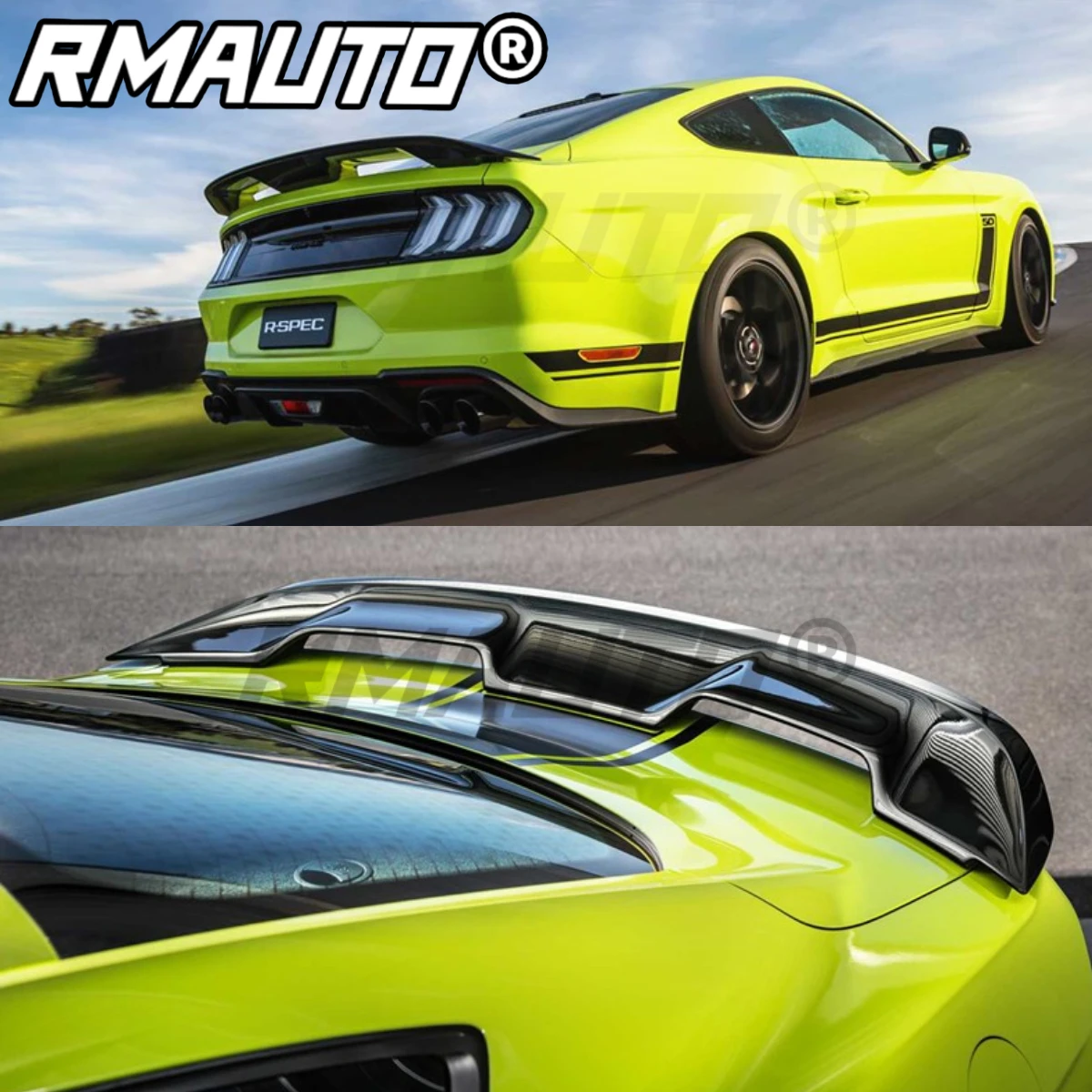 

For Ford Mustang 2015-2021 GT500 Style Rear Trunk Spoiler Wing High Quality Car Rear Spoiler Body Styling Kit Car Accessories