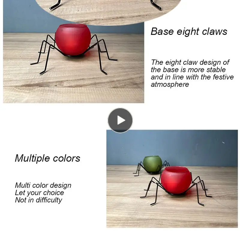 

Spider Candlestick 6 Style Halloween Creative Grass Candle Holder Home Decoration Light Ornaments Party Scary Props