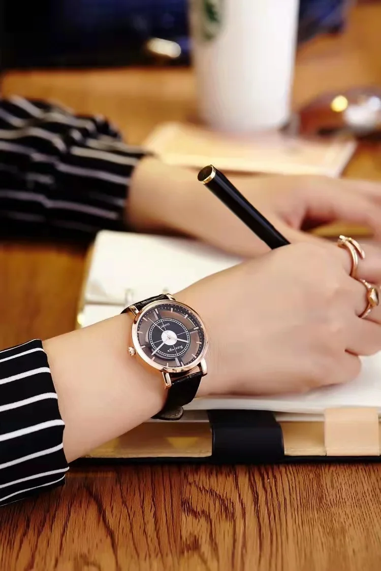 Индивидуальные модные повседневные женские часы с ремешком двусторонние