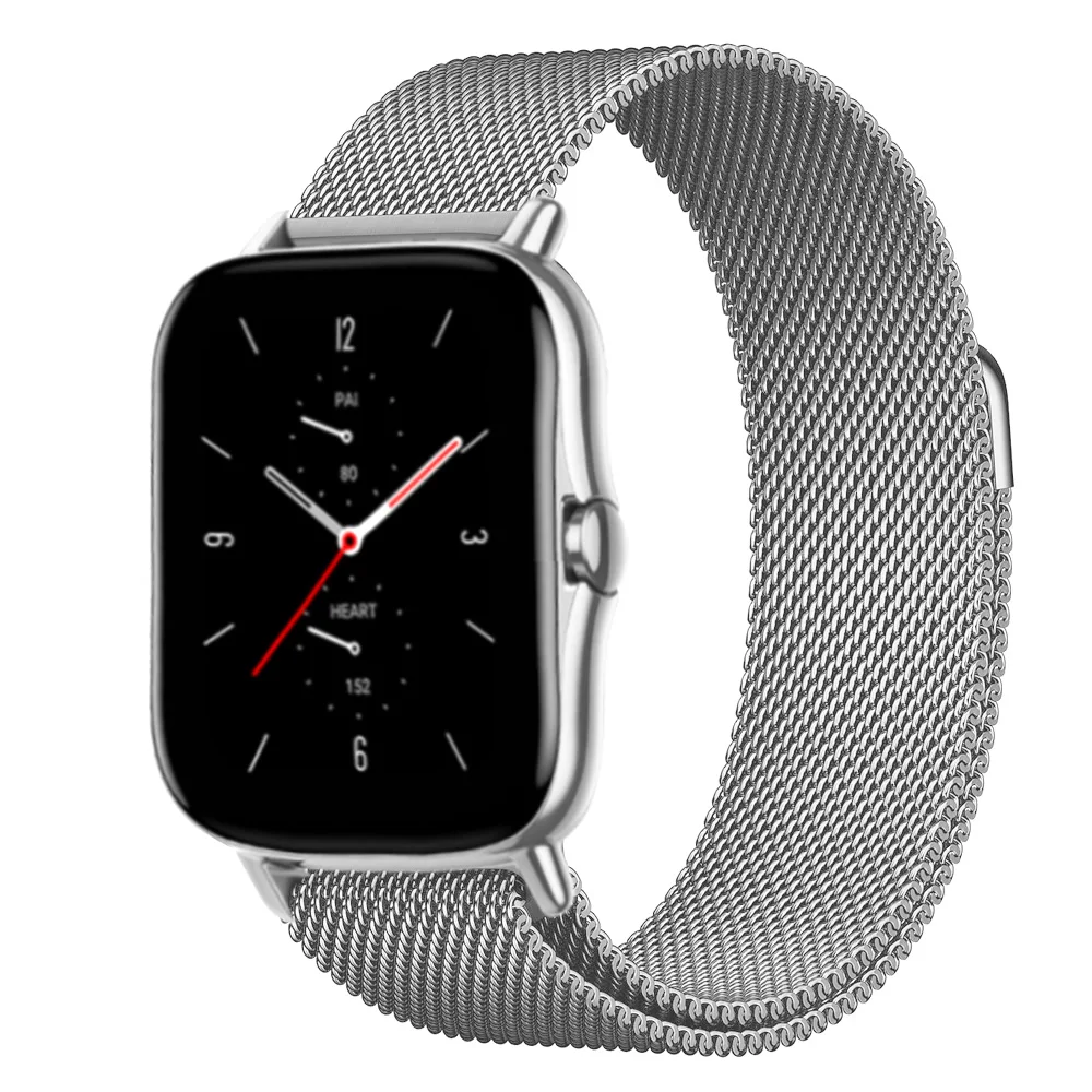 

Ремешок «Миланская петля» для Amazfit GTS/2/2e/4/3/GTS2 Mini/GTR 4/47 мм/GTR2/3/Pro stratos, металлический браслет для часов Amazfit bip, 20 мм/22 мм