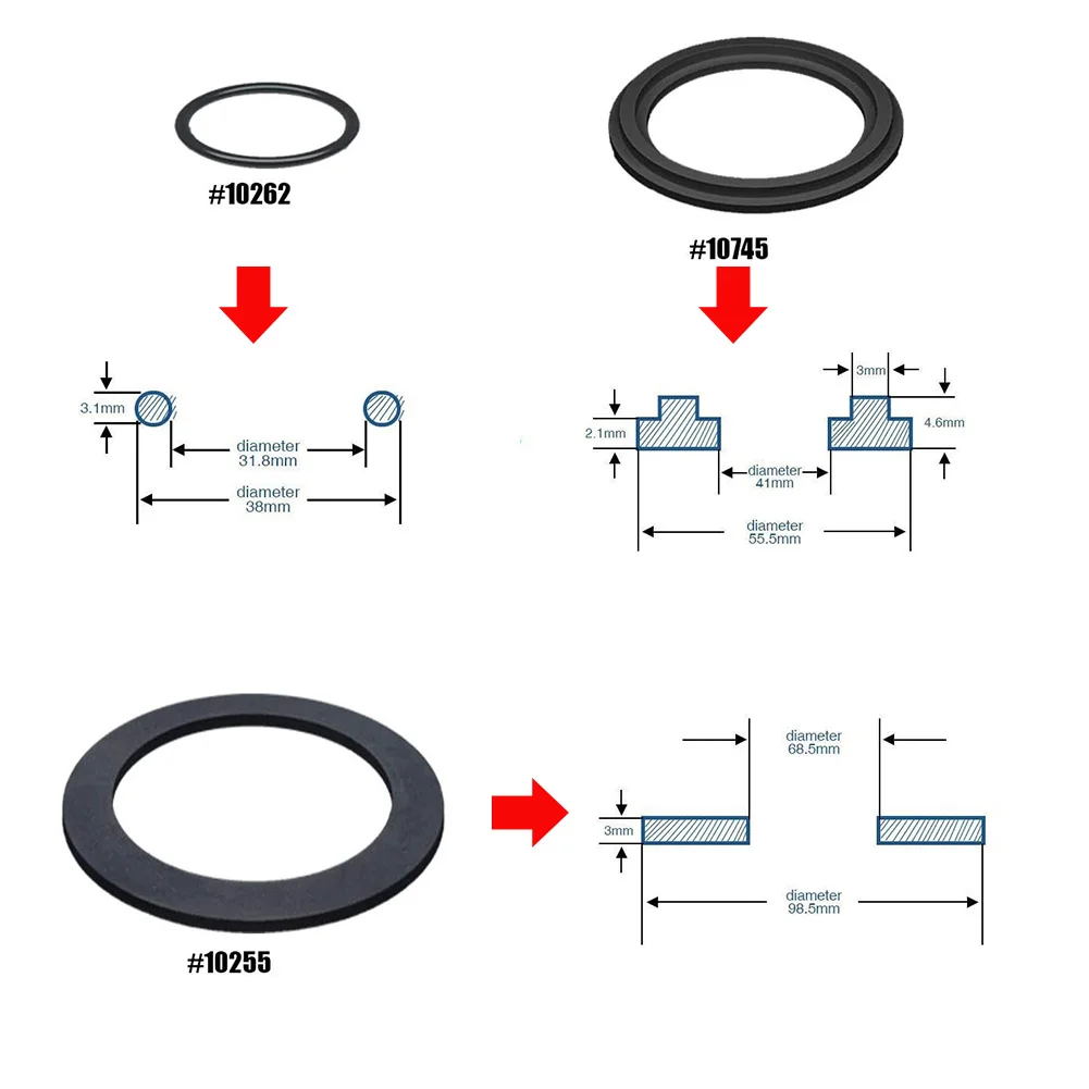 

O-Ring Washer Garden Yard 1.5 Inches 6pcs/set Black Flat O-Ring Rubber Washer Pool Equipment Parts Rubber None