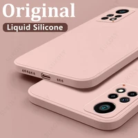 shockproof square liquid silicone case for xiaomi redmi note 11 pro 11s note 10 9pro mi 11t 11 lite camera lens protection cover