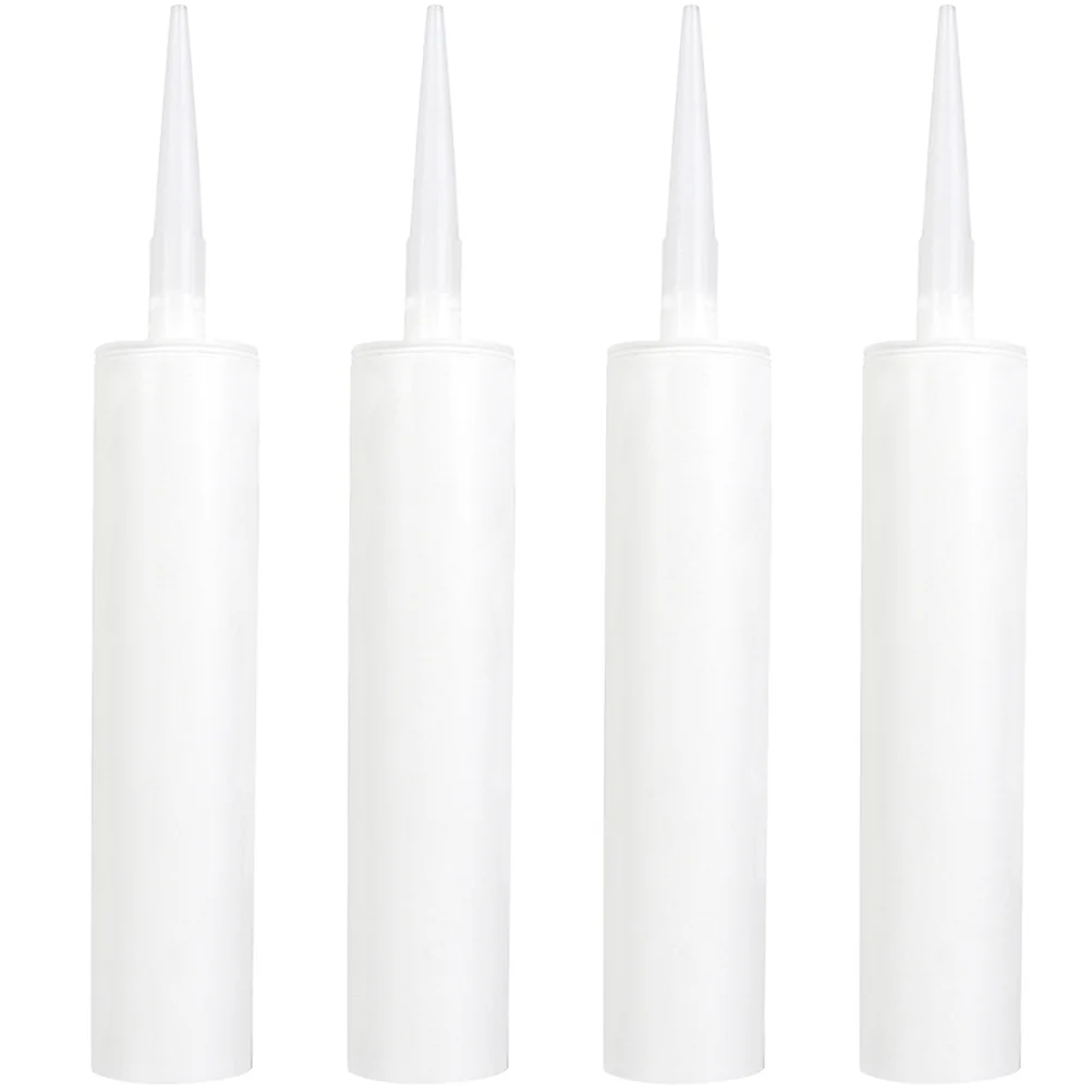 

4 Pcs Nozzle Caulking Tubes Multifunctional Universal Sealant Plastic Deck Tiles Empty Home Silicone