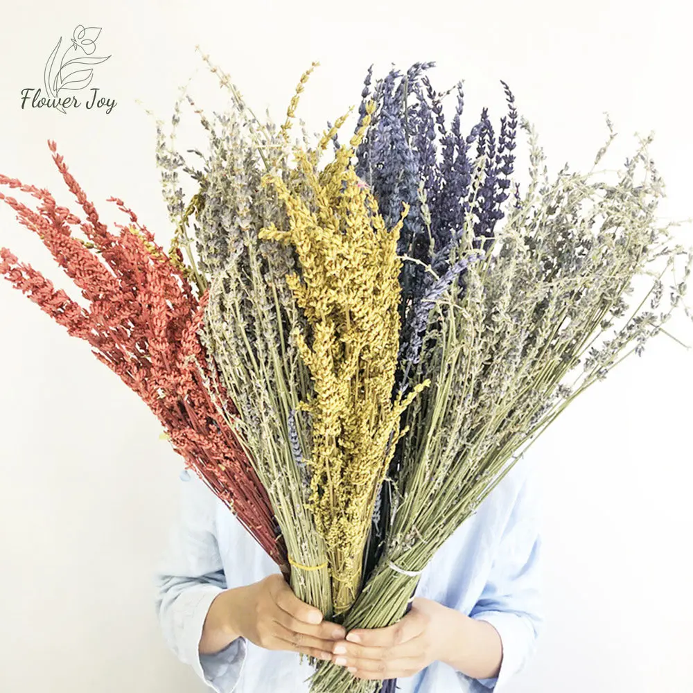 Nature Preserved Flowers Lavender Dried Flowers Bouquet for Wedding Party Decoration Garden Home Living Room Decor Accessories