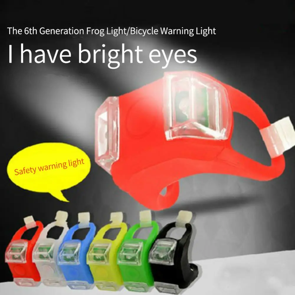

Bicycle Light LED Silicone Bicycle Front Rear Light Waterproof MTB Bike Cycling Headlight Tail Light Bicycle Light Warning Lamp