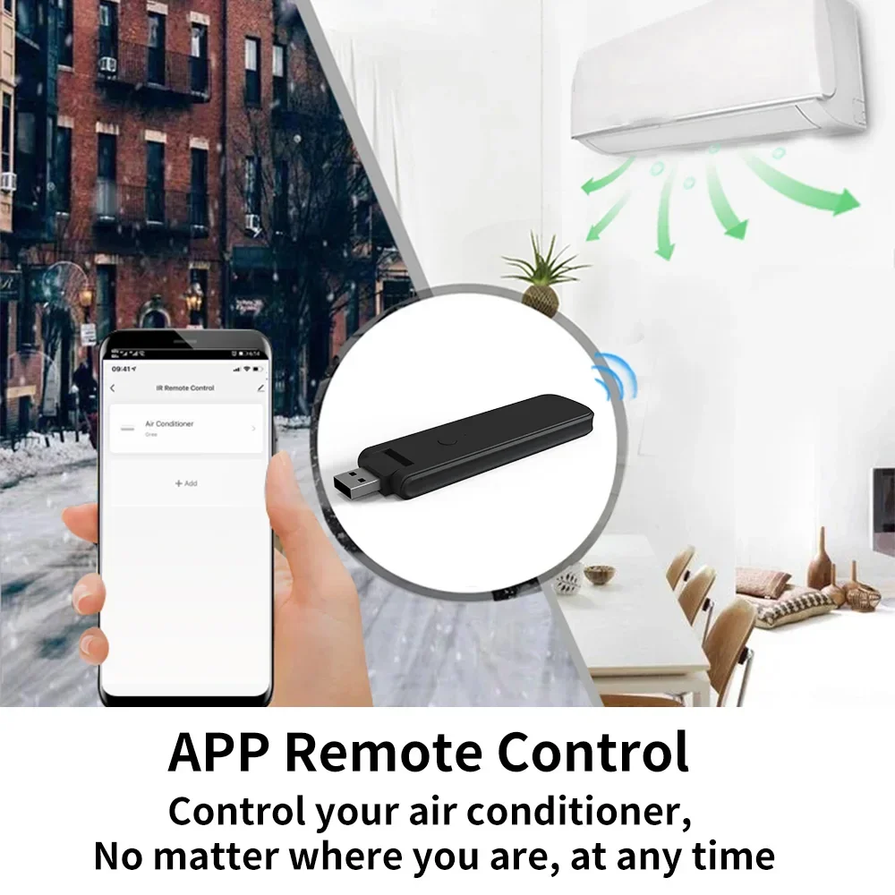 Фото Tuya Smart RF ИК-пульт дистанционного управления Wi-Fi USB Power Умный дом для кондиционера ТВ LG TV Поддержка Alexa, Google Home Assistant №3
