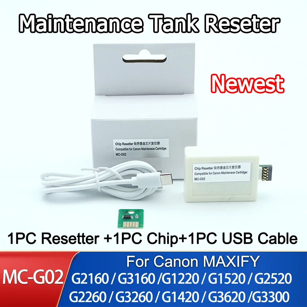 MC-G02 MC G02 Сброс чипа резервуара для обслуживания Canon G2160 G3160 G1220 G2260 G3260 G3360 G1420 G2420 G2460