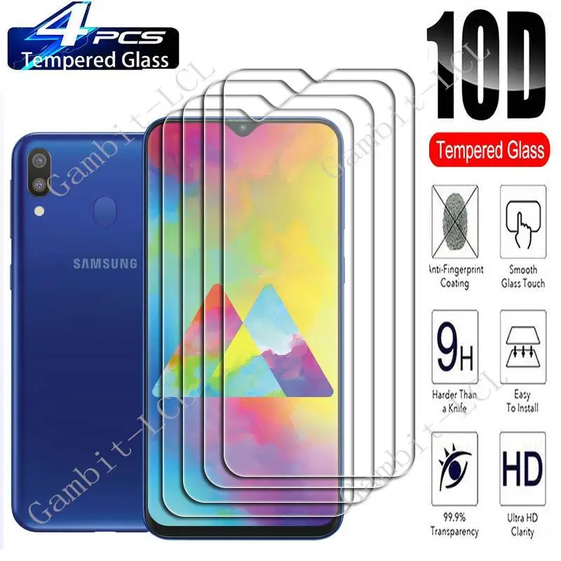 Защитное закаленное стекло для Samsung Galaxy M20 6,3 дюйма, 4 шт.