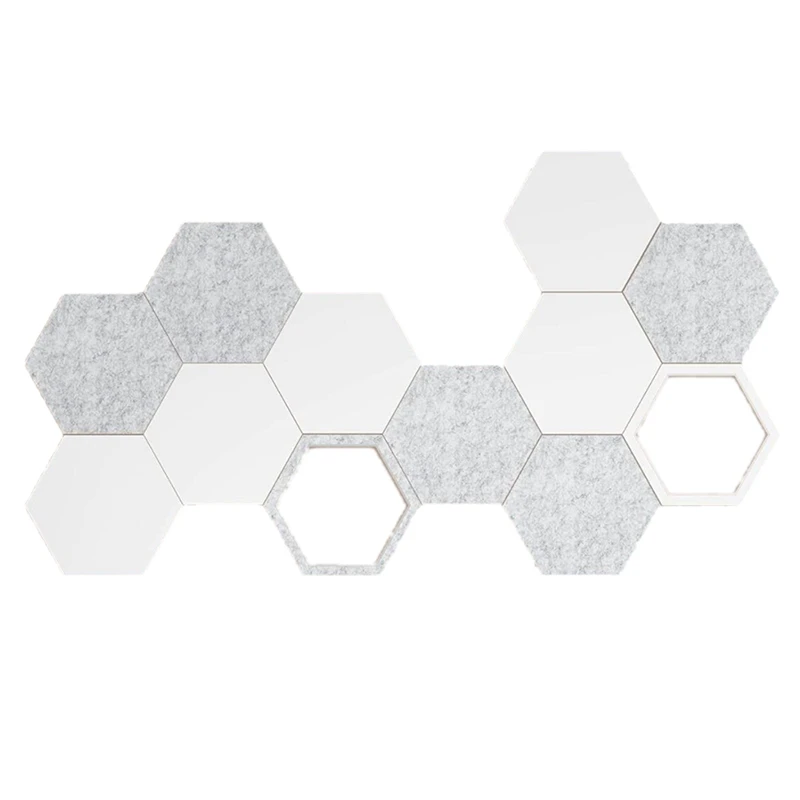 

12 шт./упаковка, самоклеящиеся акустические панели, шестигранные панели для поглощения шума и устранения эхо, акустическая обработка для сту...