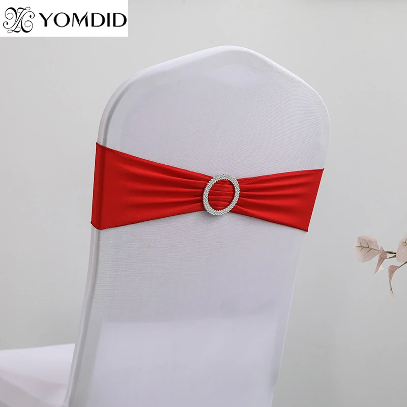 

YOMDID 10 шт./лот пояс стула с круглыми пряжками для всех свадебных лент лайкра эластичный галстук-бабочка для дня рождения фотография украшение для отеля