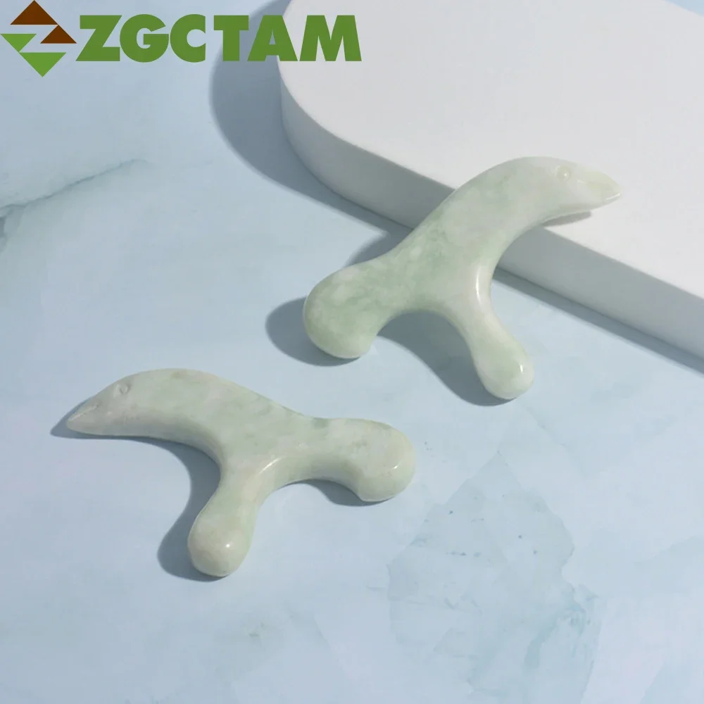 Натуральный Нефритовый камень искусственная доска тройная Массажная палка