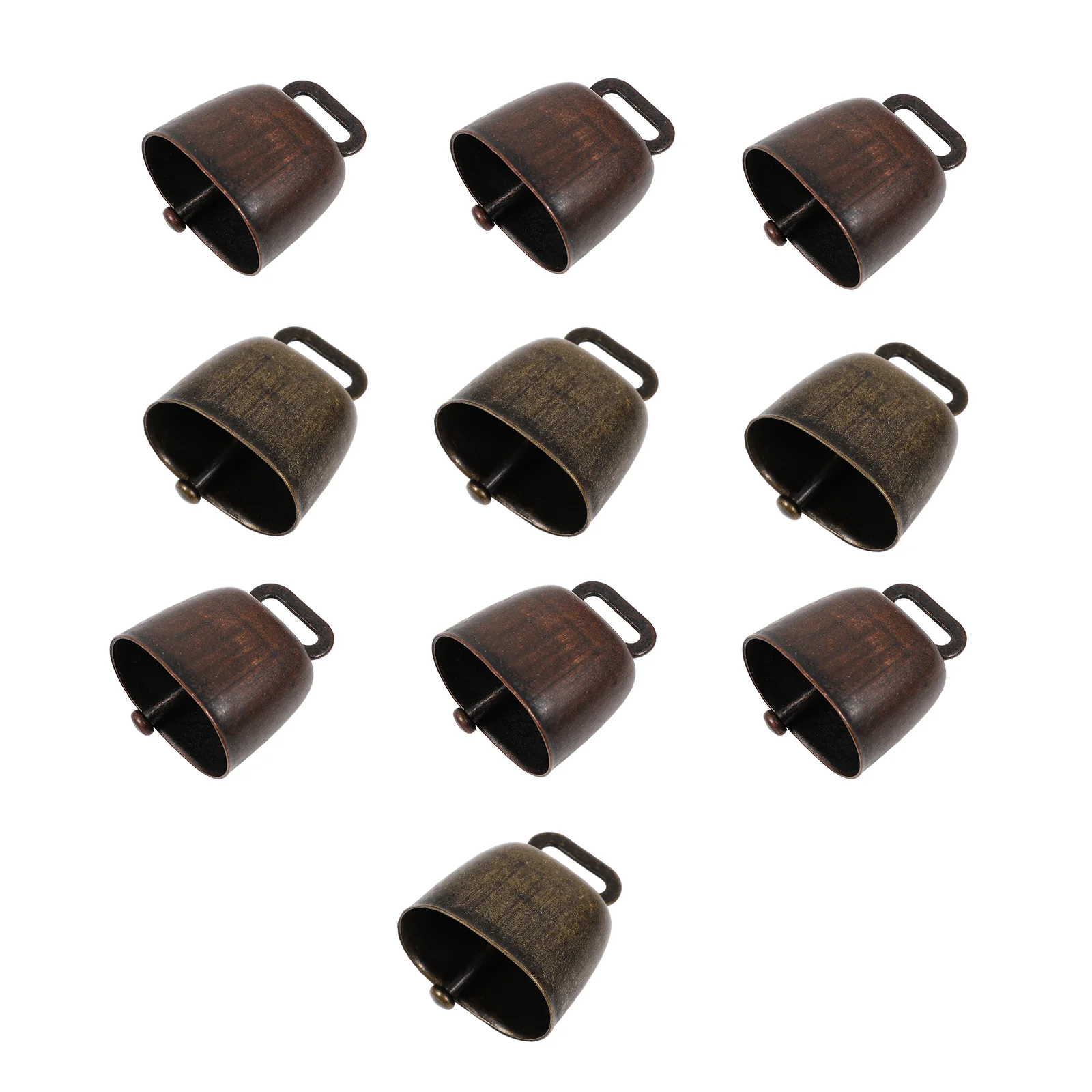 

10 Pcs Metal Cow Bell Xmas Bells Christmas Tree Collar Iron Cattle Grazing Supplies Horse Sheep Pet Ornaments Hanging