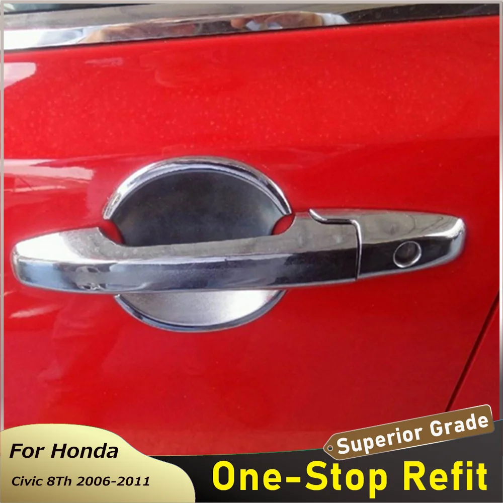 

Наклейка на дверную ручку автомобиля, для Honda Civic 8, 2006-2011