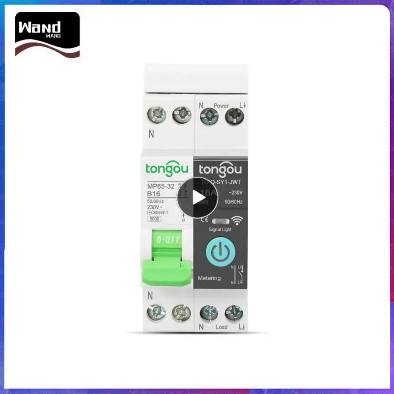 

Smart Home 1p 32a Din Rail Wifi Switch With Metering Tuya Wifi Smart Circuit Breaker Smartlife App Voice Control By Amazon Alexa