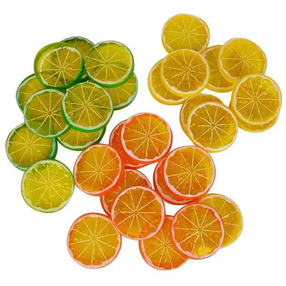 

Искусственные ломтики лимона, искусственные фрукты, мини-ломтики лимона, пластиковая модель искусственных фруктов, свадебное украшение