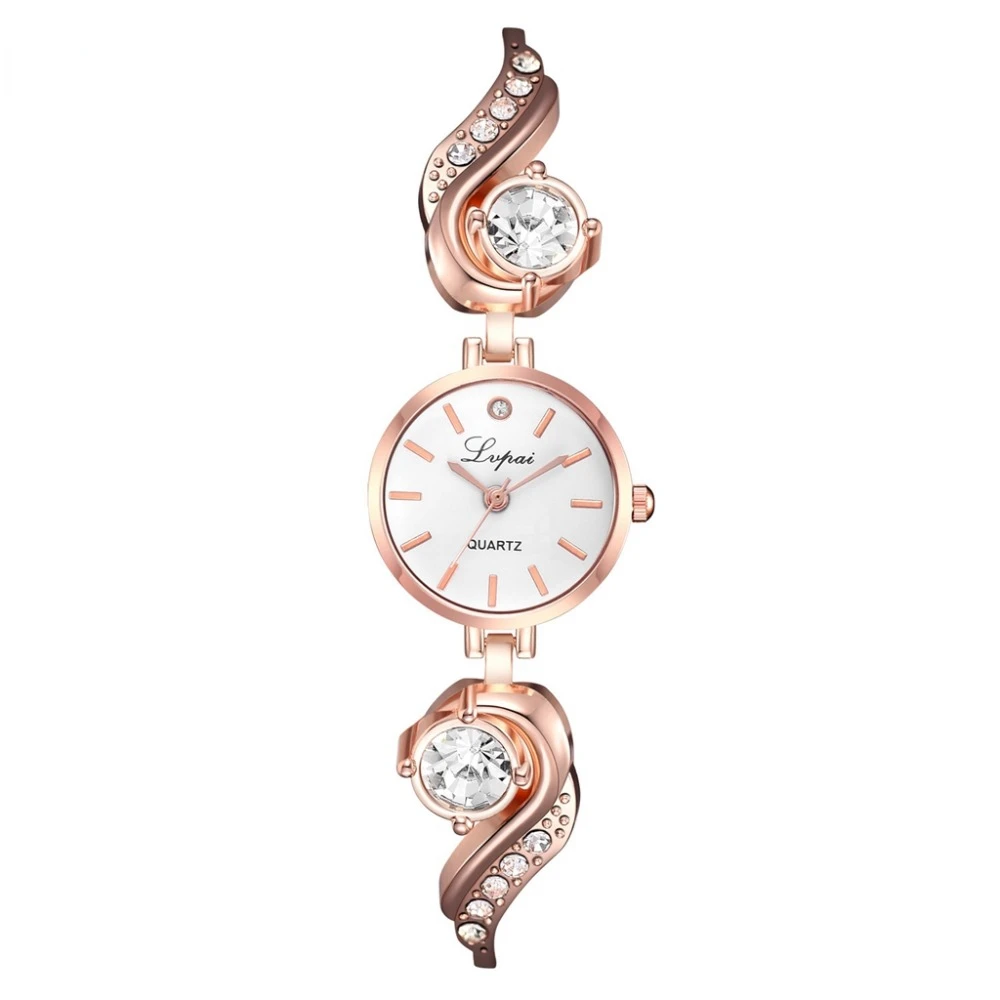 

Lvpai Brand Luxury Rhinestone Watches Women Quartz Bracelet Watches Ladies Dress New Fashion Rose Gold Clock