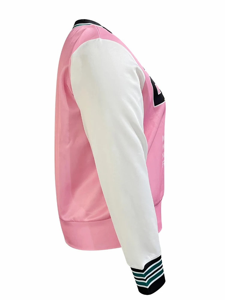 LW зимние пальто больших размеров женские 2024 модные полосатые бейсбольные куртки