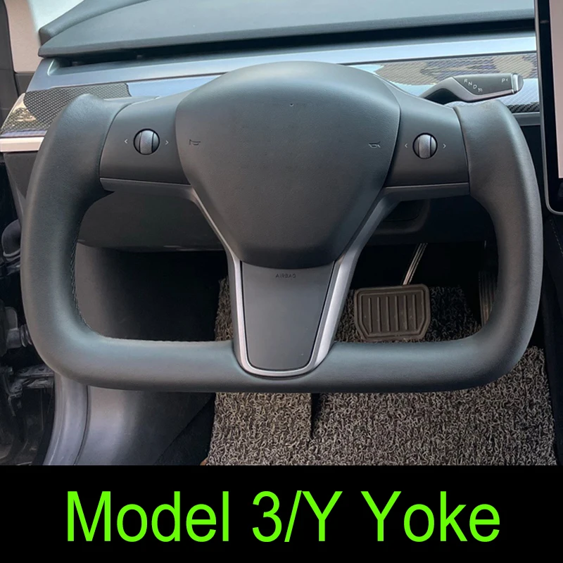 

Factory Direct Sale YOKE Steering Wheel For Tesla Model 3 Model Y 2017 2018 2019 2020 2021 2022 2023 With Heating Wire