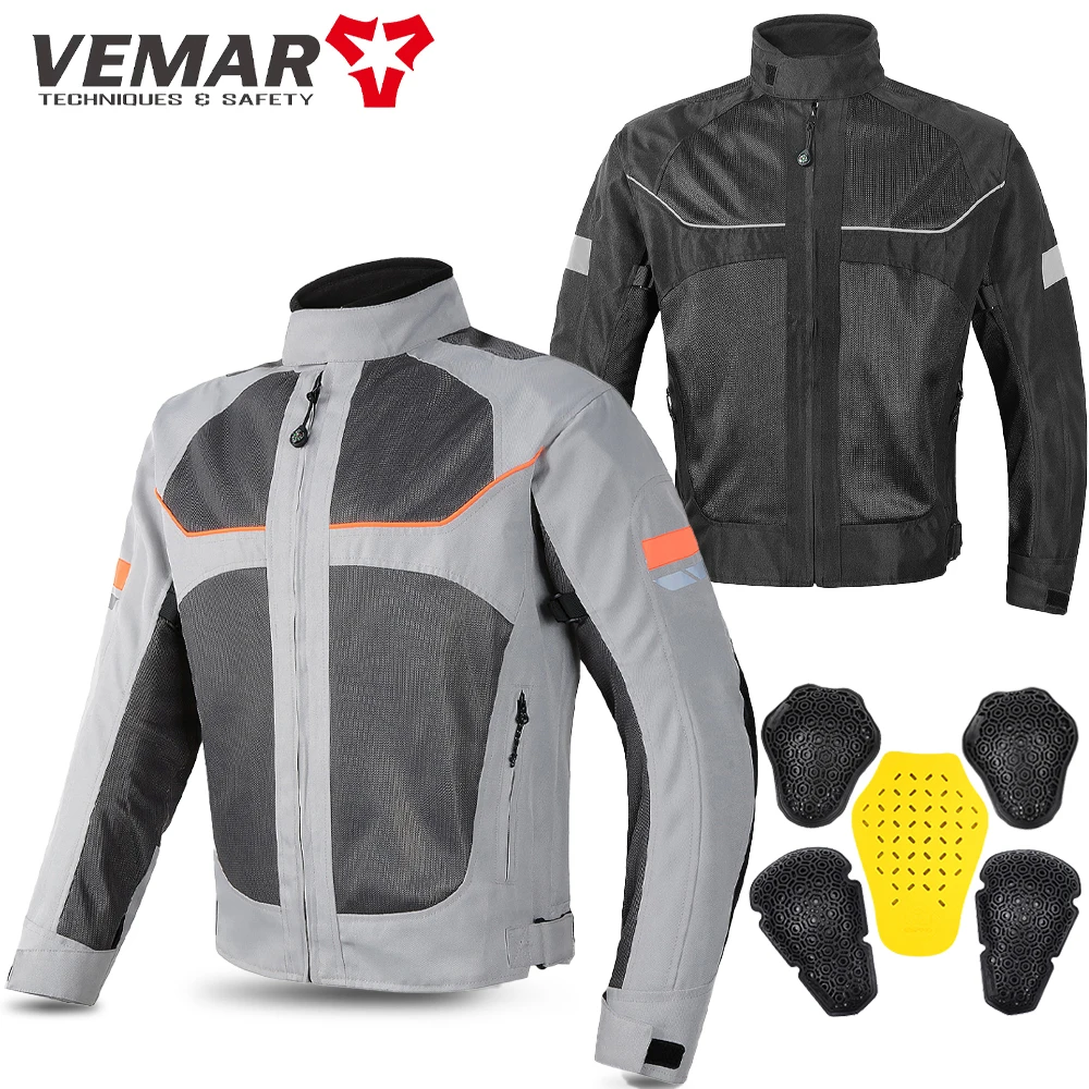 Мотоциклетная куртка VEMAR для верховой езды мужчин и женщин сетчатая дышащая