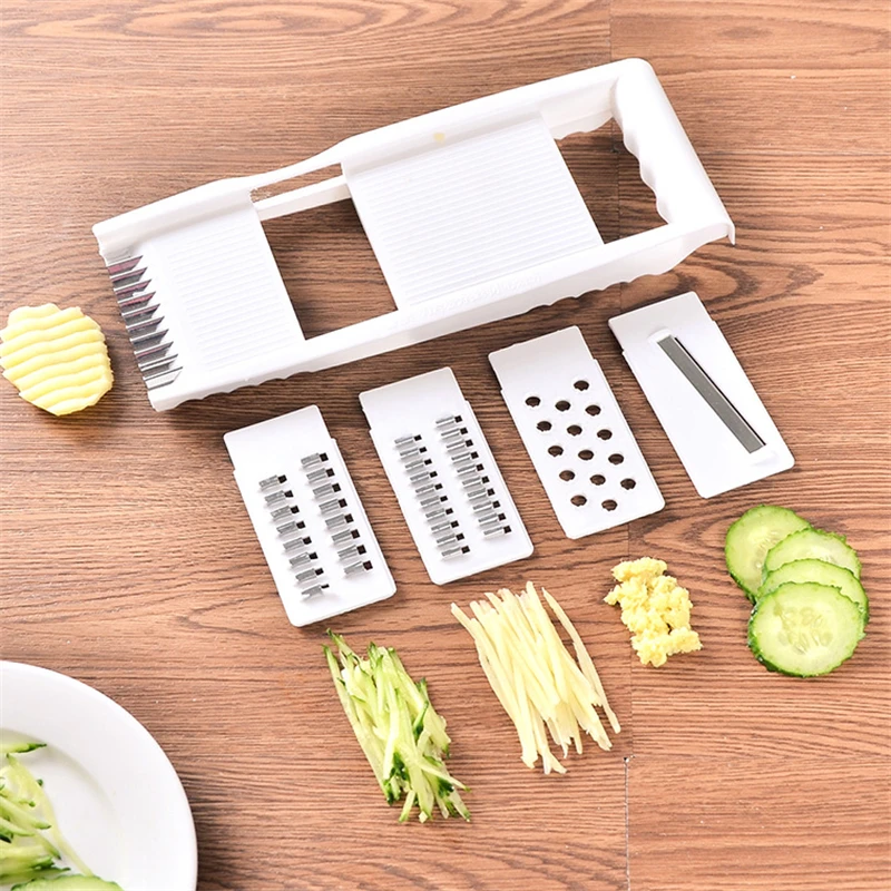 

Kitchen Accessories Multifunctional 4 In 1 Vegetable Cutter Kitchen Side Dish Gadget Potato Manual Grater Slicer Rape Peeler