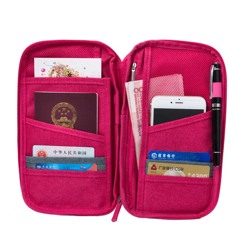 Multipurpose Women's Wallets Documents Organizer Packages Travel Passport Holders Cover Commercial Bank Cards Badges Wallets