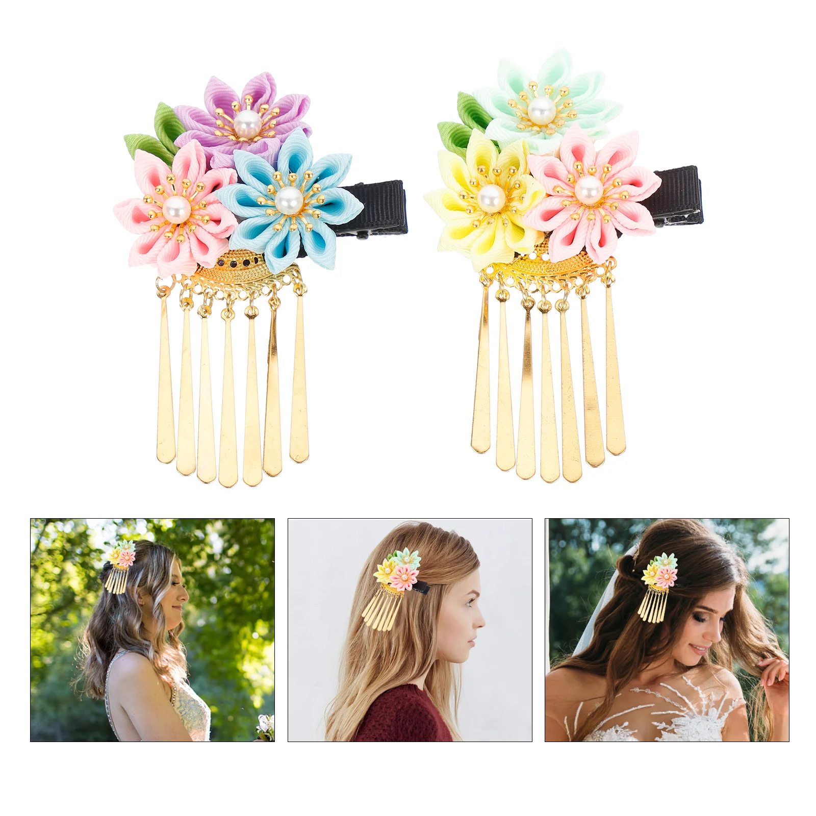 

Шпилька для волос с кисточкой в японском стиле