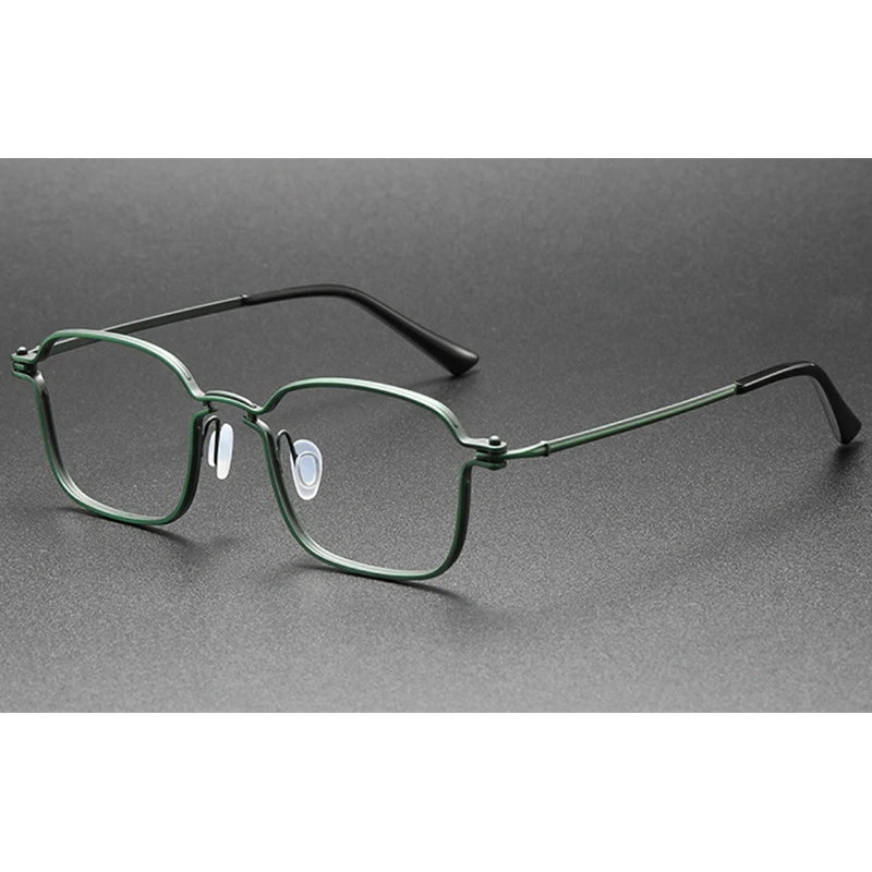 Belight Optical Men Women Italy Design Titanium Screwless Full Rim Green Color Spectacle Frame Precription Lens Eyewear RLT5898