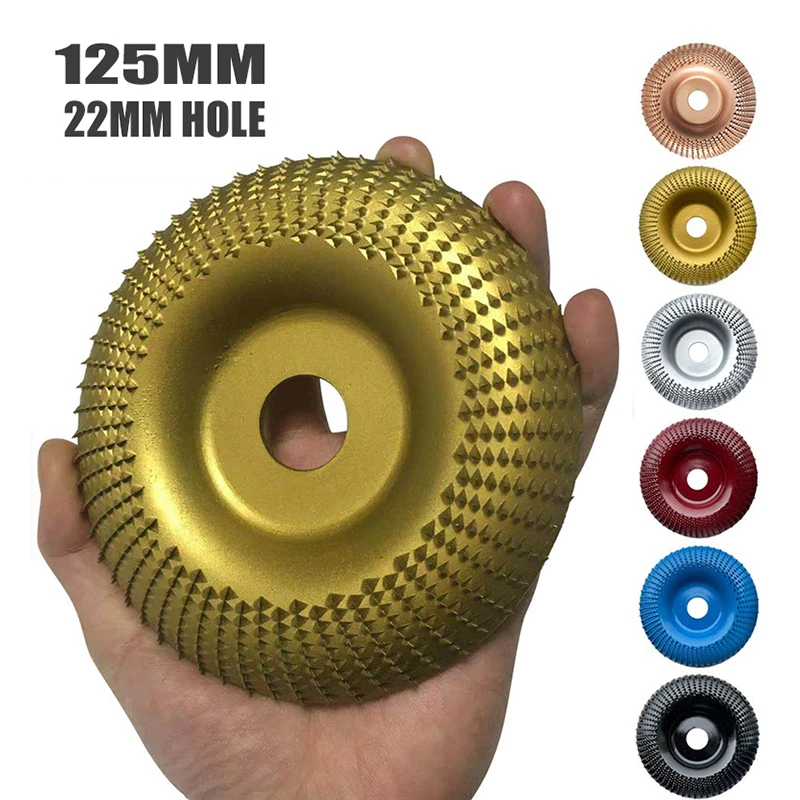 22mm Hole Round Wood Grinding Wheel Turntable Carbide 125mm Forming Grinding Angle Grinder Polishing Engraving Rotary Tool