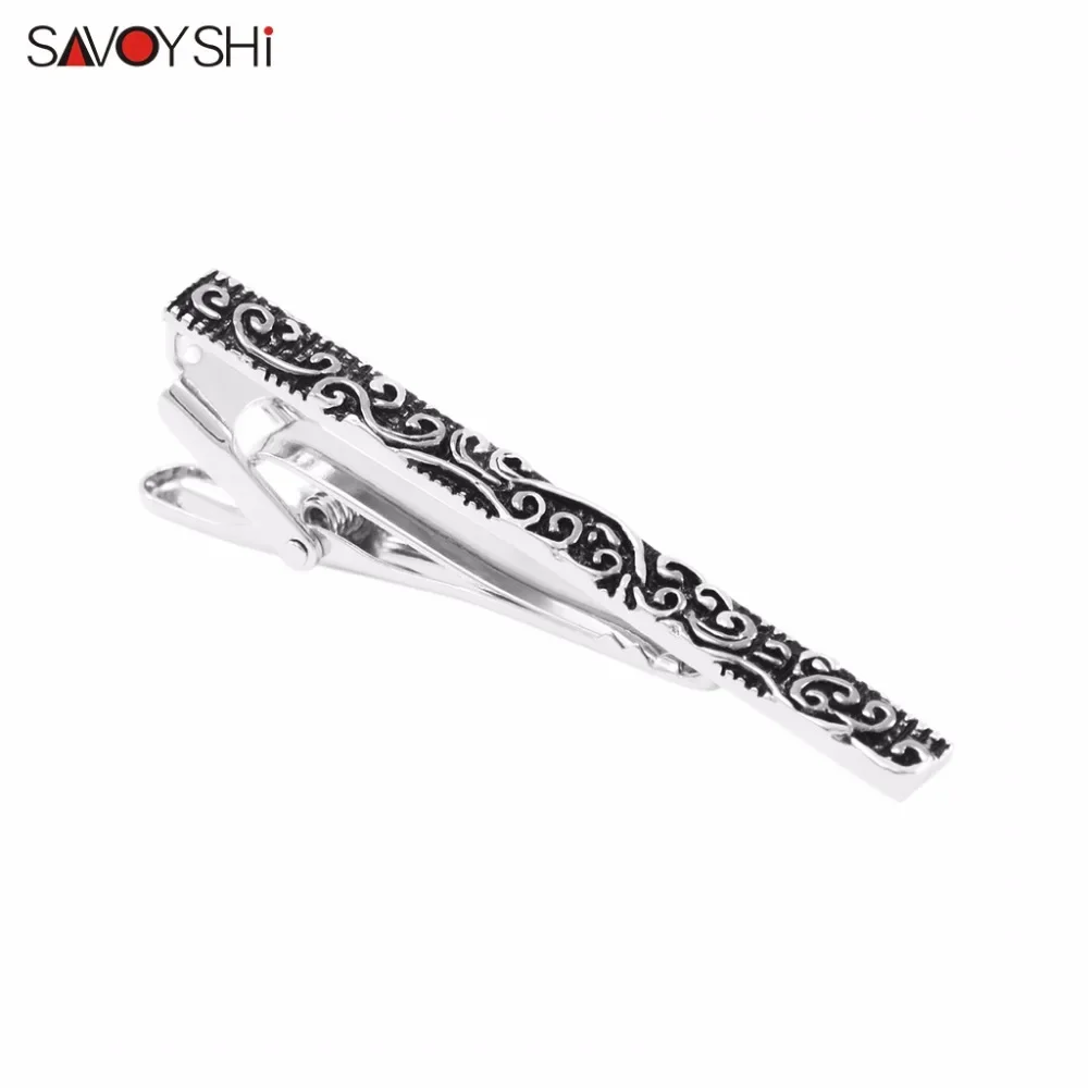 Классические Зажимы для галстука SAVOYSHI мужчин высокое качество черная эмаль