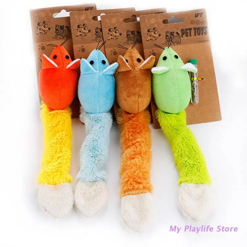 

Long Tail Plush Mouse Interactive Supplies For Small Pet Toy Long Tail Plush Mouse Toy Scratch Playing Training Toys