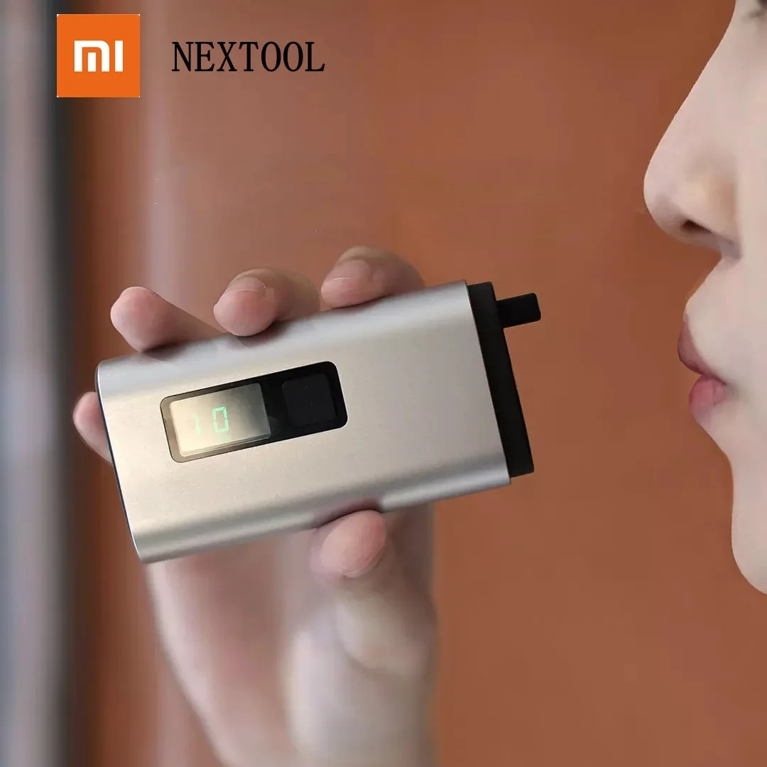 

Мини-Алкотестер Xiaomi NexTool 4 в 1, Портативный Автомобильный анализатор дыхания с ЖК-дисплеем, с выключателем для окон, резаком и внешним аккумул...