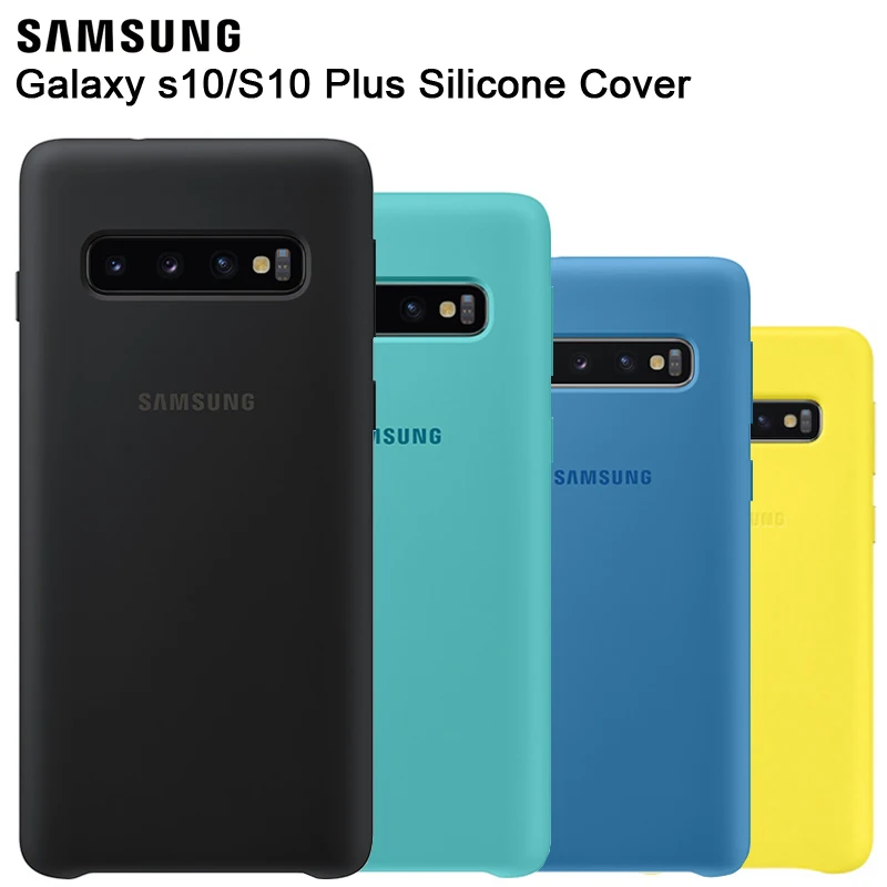 Официальный оригинальный силиконовый чехол Samsung защитный для Galaxy S10 X SM-G9730 + Plus
