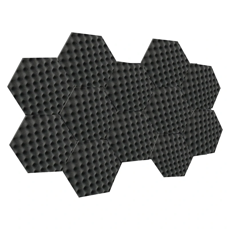 

12 Pack Hexagon Egg-Crate Acoustic Foam Panels,Studio Foam Panels Meant for Echo Absorption for Home Office