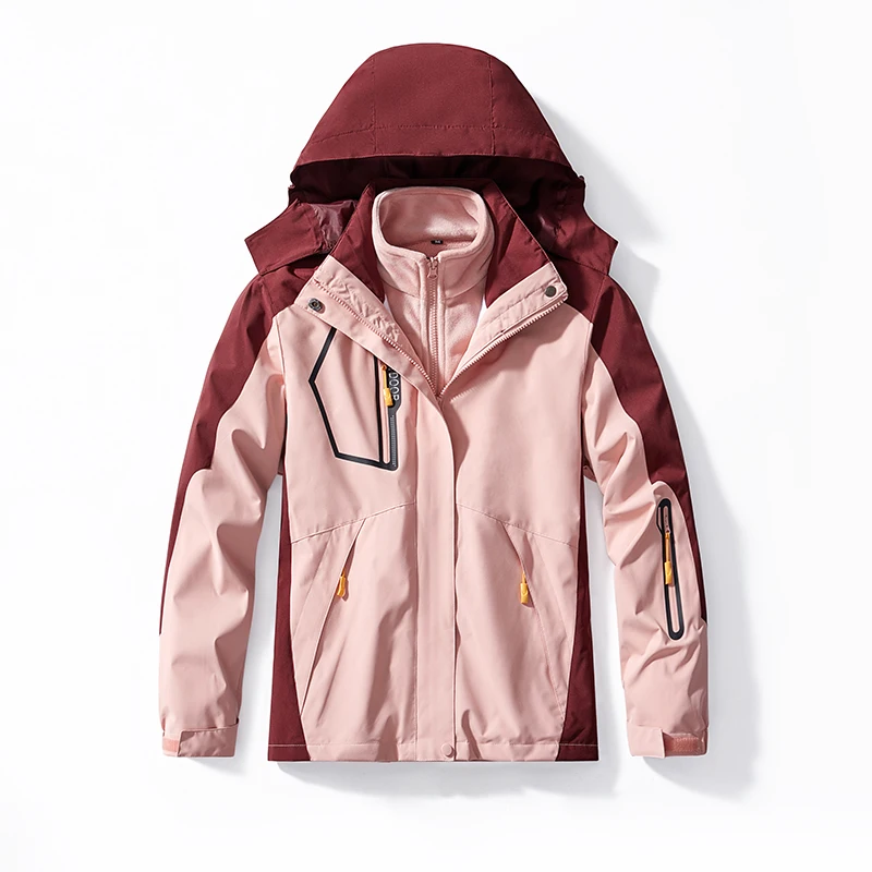 

New Outdoor Coats Men's Fashion Jackets Couple Detachable Two-piece Hoodie Jackets Mens Womens Spring Autumn Thin Jacket Male