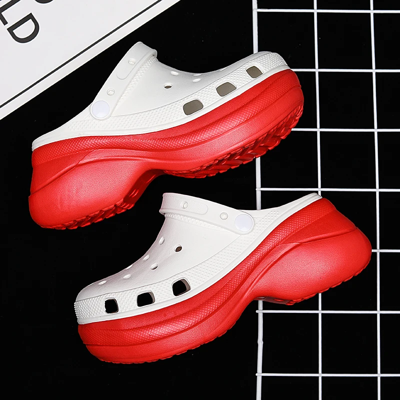Fashion Increase Sandal Clogs Women Slippers Soft Bottom Beach Sandals Women Breathable Ankle-Wrap EVA Shoes For Female 35-40