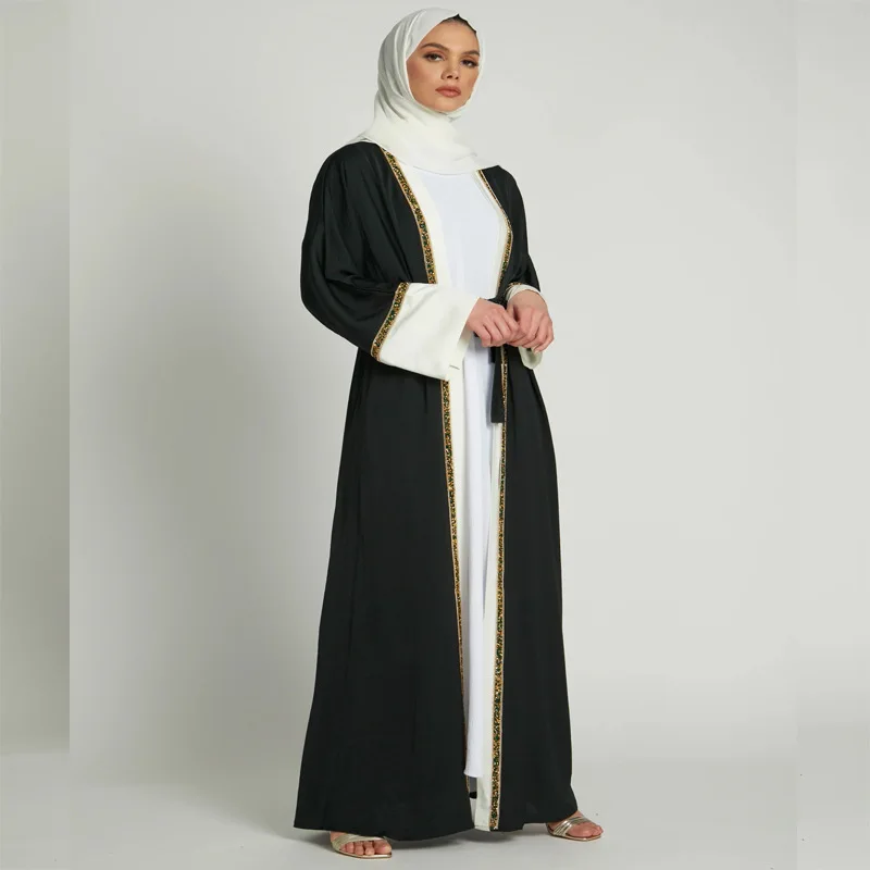 Women Muslim Coat Long Dress Abaya Dubai Cardigan Muslim Robes Kimono Abrigo Mujer Largos Musulmana Tunic