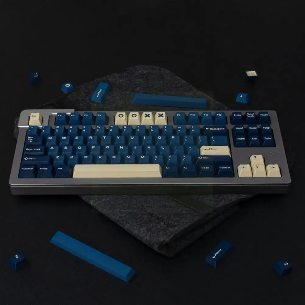 

For Matrix01 Abs Double Shot Keycap Blue 192 Keys Original Mechanical Keyboard 64/87/98 For Game Lover J4x9