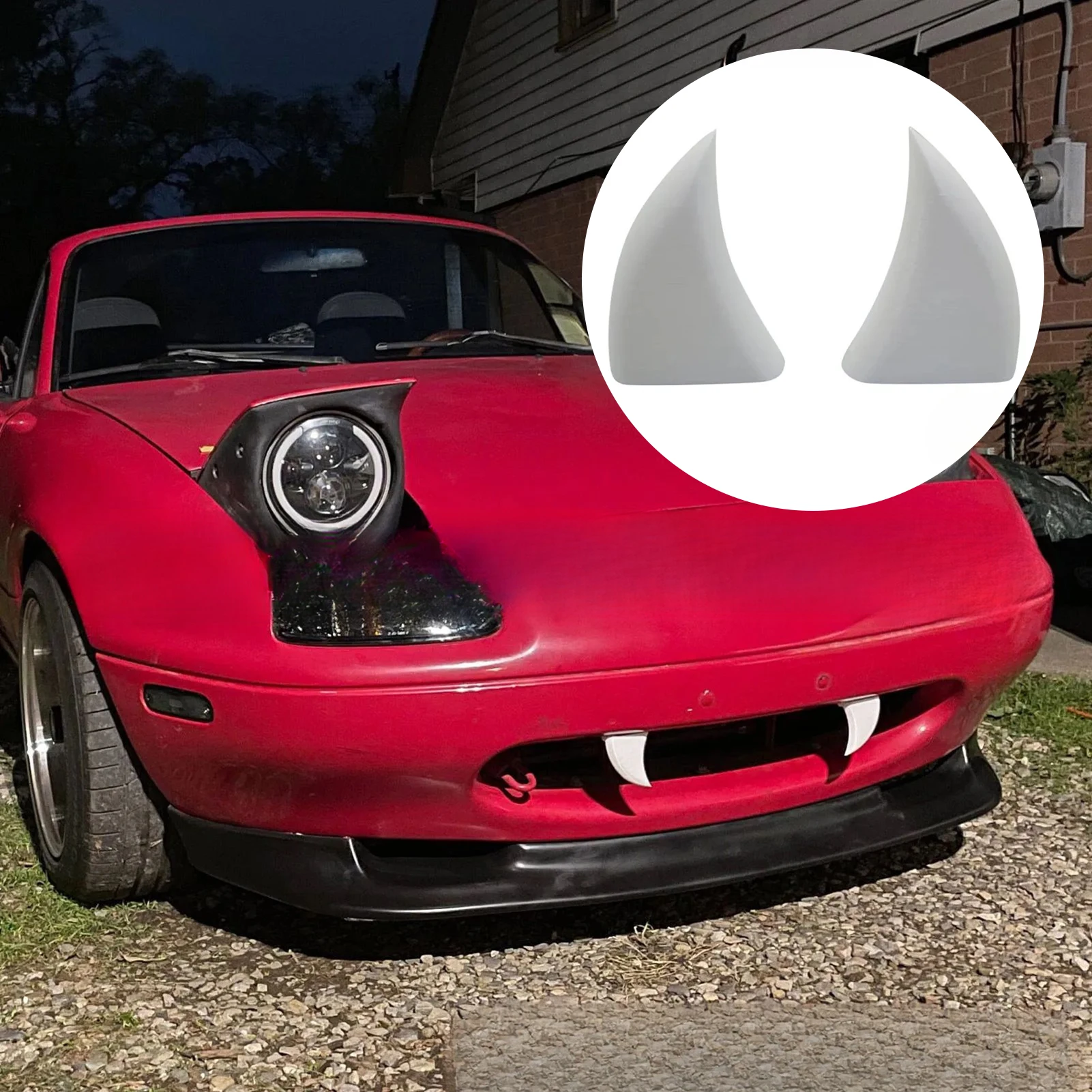 

3D-печатная Декоративная Решетка На Решетку Радиатора Автомобиля В Виде Вампирских Зубов