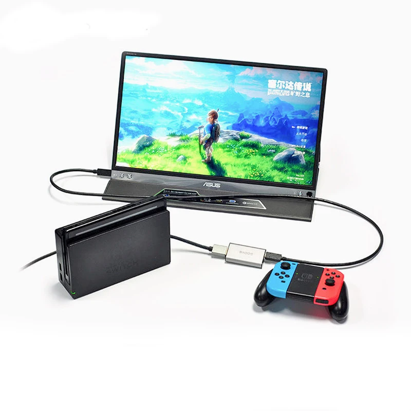Фото Адаптер HDMI-Type-c для ЖК-дисплея GOOVIS Young, конвертер HD 4K, черный портативный видеоадаптер USB-c №4