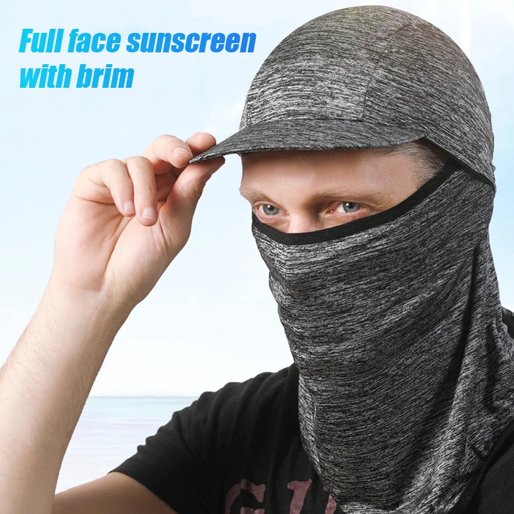 

Шапка для рыбалки на открытом воздухе с козырьком, дышащая быстросохнущая шапка, шарф, Велосипедное оборудование, Солнцезащитная летняя ша...