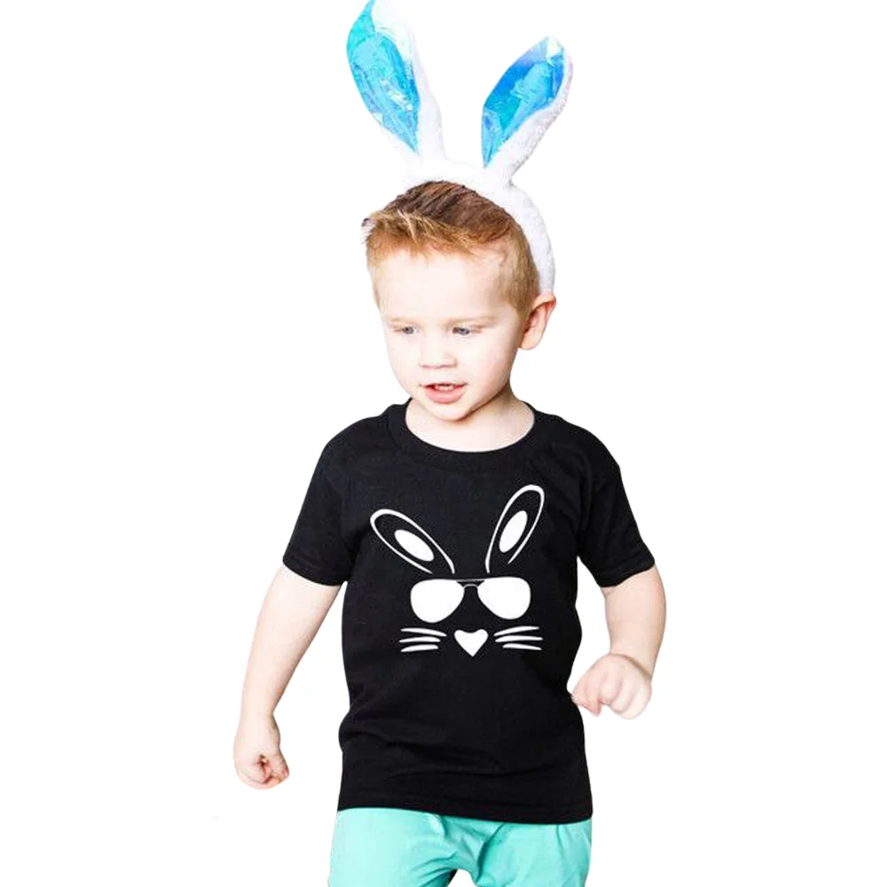 Funny Easter Shirts Funny Easter T-Shirt Toddler Boy Easter Tops Tee Shirts Baby Easter Bunny Shirt Children Fashion Clothes