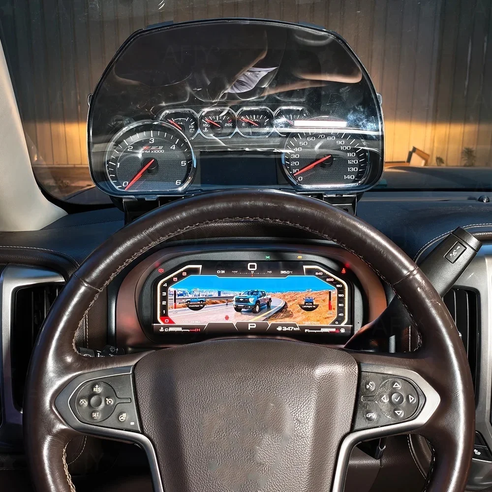 Фото Цифровая приборная панель LCD для Chevrolet Silverado 2014-2019, GMC Sierra, виртуальный спидометр, экран приборной панели №3