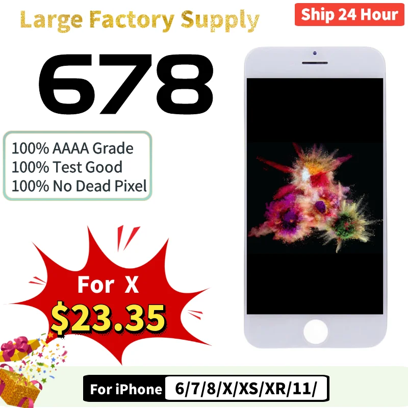 

AAAA Grade For iPhone 6 6S 7 8 Plus LCD Perfect 3D Touch Screen Digitizer Assembly For iPhone X XR XS MAX 11PRO Display Pantalla