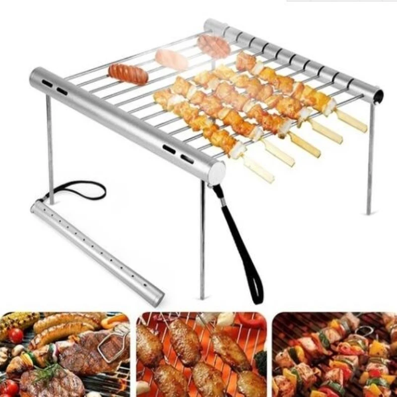 

Mini Portable Folding Stainless Steel BBQ Grill BBQ Grill Pocket BBQ Grill Barbecue Accessories For Home Park Use