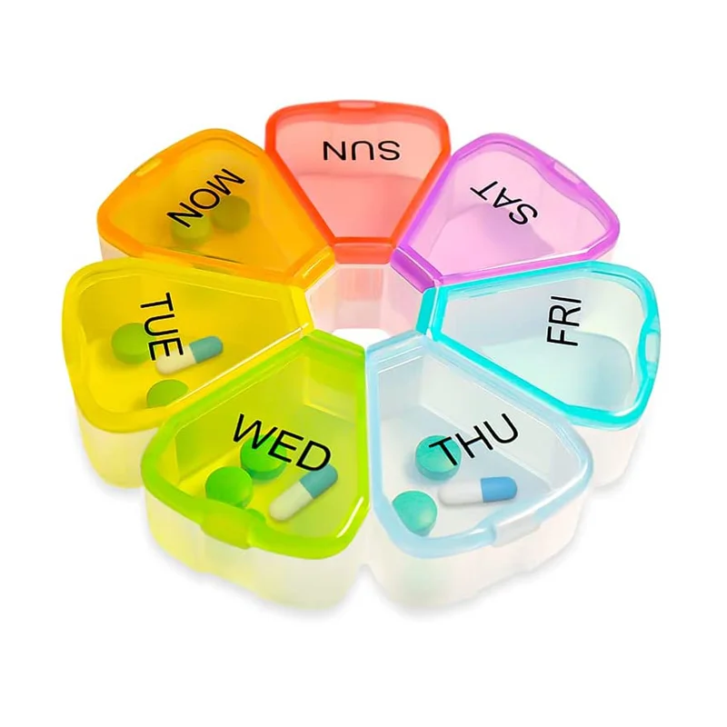 

Medicine Box 7 Day Weekly Pill Organizer Large Daily Pill Case Storage Vitamin Fish Oil Supplements Medication Travel Pill Box
