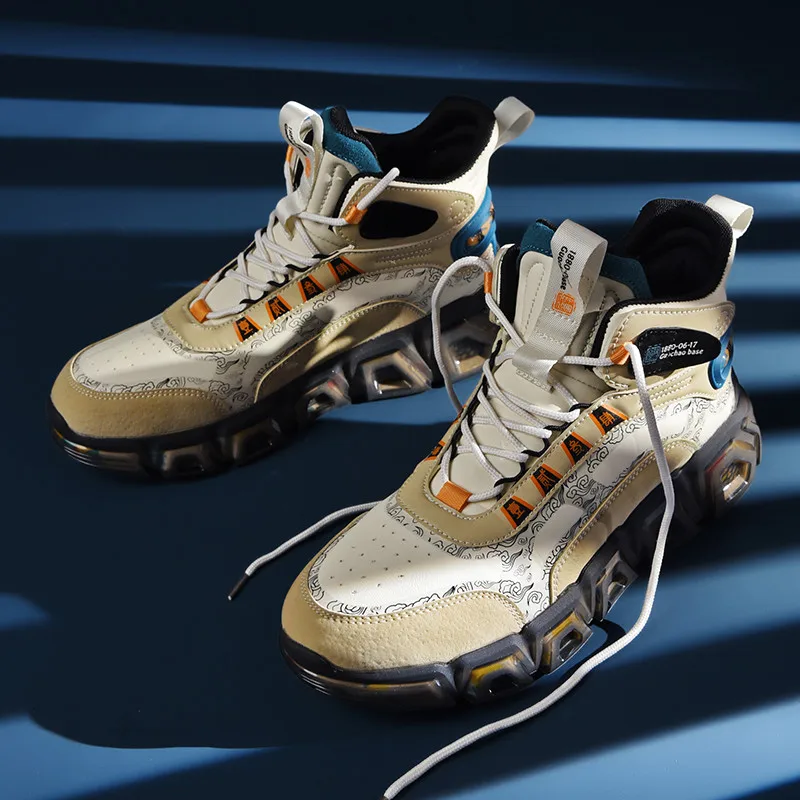 

Мужские кроссовки для тенниса, мужская повседневная модель, мужские высокие кроссовки с попкорном 2023, спортивная баскетбольная обувь, черный теннис