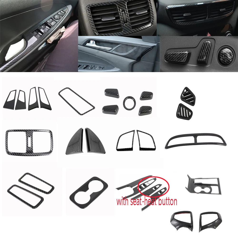 

Аксессуары для интерьера Hyundai Tucson, панель переключателя окон из углеродного волокна для Hyundai Tucson 2019, 2020