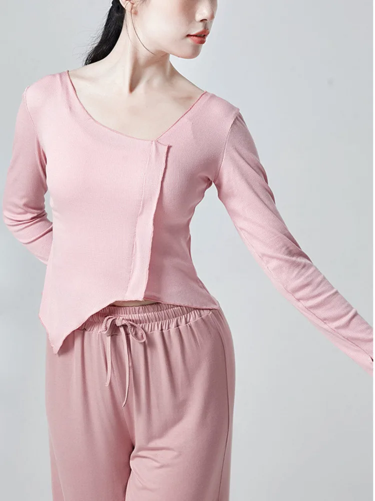 

Elegant Solid Color Long Sleeve Asymmetrical Dance Qipao Black Tops Women Double Costume Modern Mesh Classical Hanfu shirt Wear