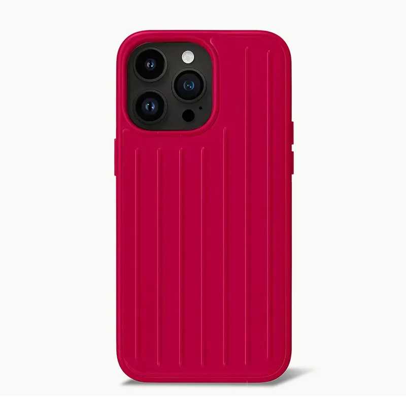 

Suitcase Minimalist Raspberry Red Phone Case iPhone 14 ProMax 13pro 13 14pro 12promax 12pro 13promax Fashion Shockproof Case Red